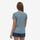 Patagonia Women's Capilene® Cool Daily Graphic T-Shirt da donna in tessuto tecnico Boardie Badge: Light Plume Grey X-Dye
