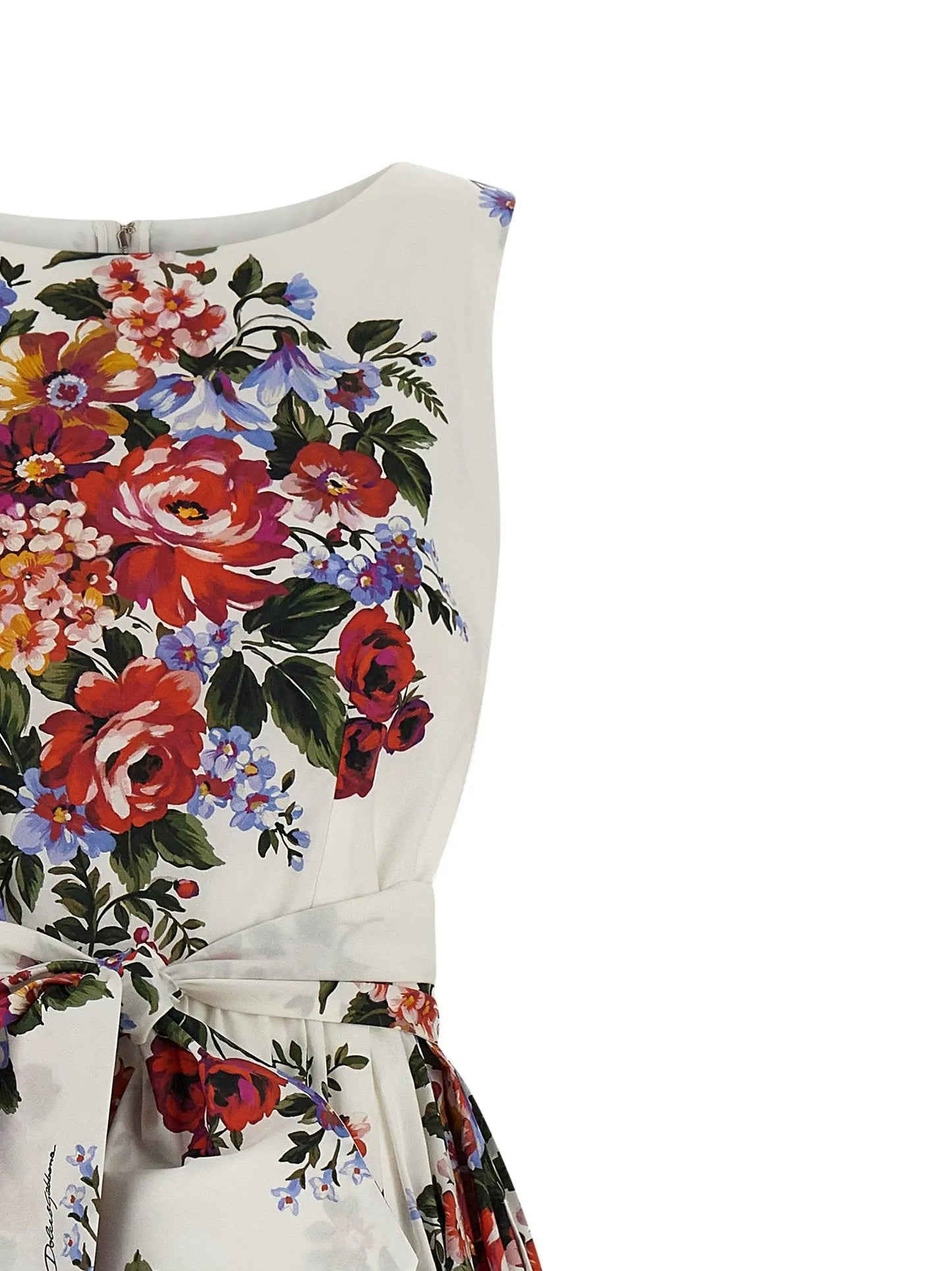 Dolce & Gabbana White Cotton Midi Dress