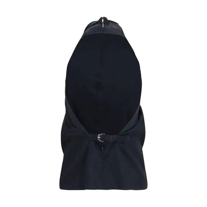Khaite Black Open-Back Rone Top