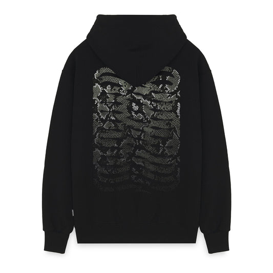 PROPAGANDA Felpa con cappuccio Ribs Python art. 26SSPRFE554 col. BLACK