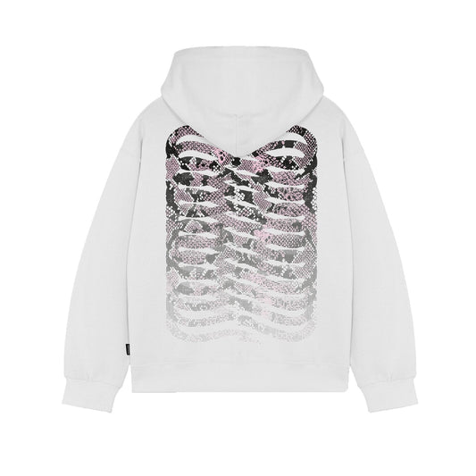 PROPAGANDA Felpa donna Ribs Python Pink  art. 26SSPRFE607 col. WHITE