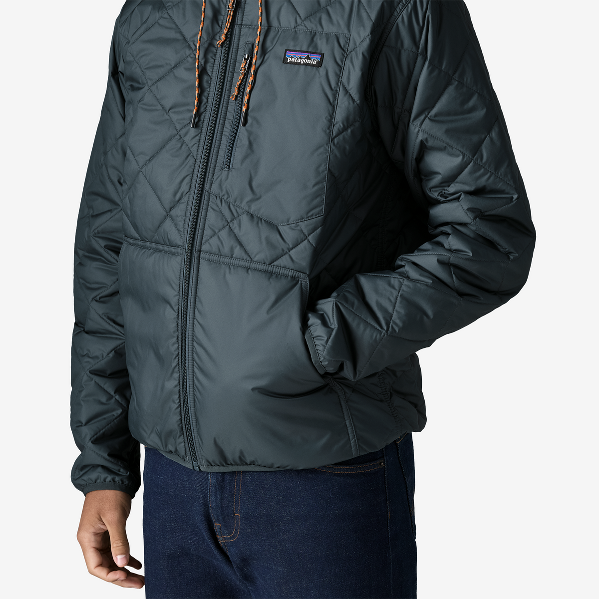 Men's Diamond Quilted Bomber Hoody
