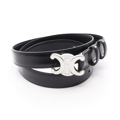 Celine Belt Triomphe 25 Silver Leather