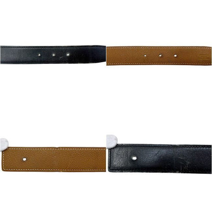 Hermes Belt Black Brown Constance Waist 93 30 Box Calf Togo Logo Buckle