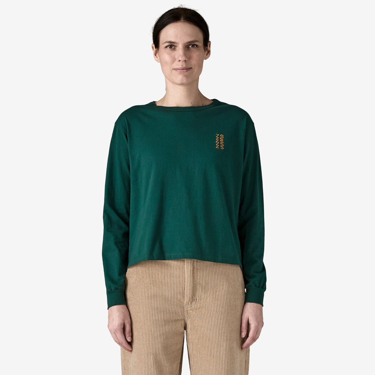 Women's Long-Sleeved Driftways Easy-Cut Organic T-Shirt