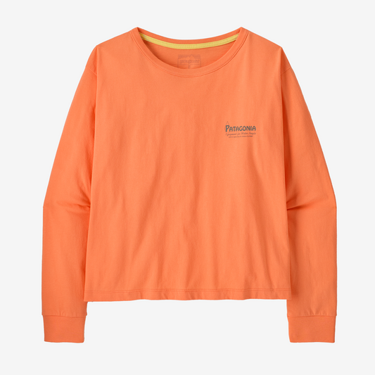 Women’s Long-Sleeved Water People Banner Easy-Cut T-Shirt