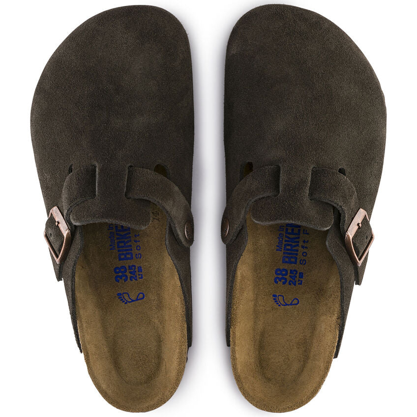 Unisex Boston Soft Footbed Suede Leather Mocha Medium/Narrow