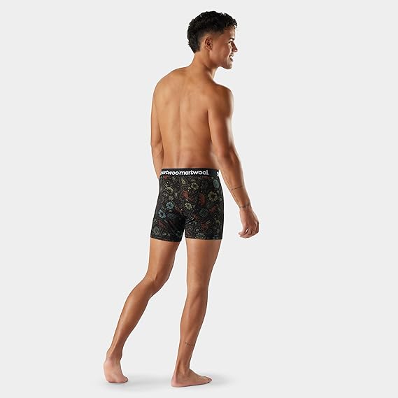 Smartwool - Merino Print Boxer Brief Boxed - Men's - Black Paisley