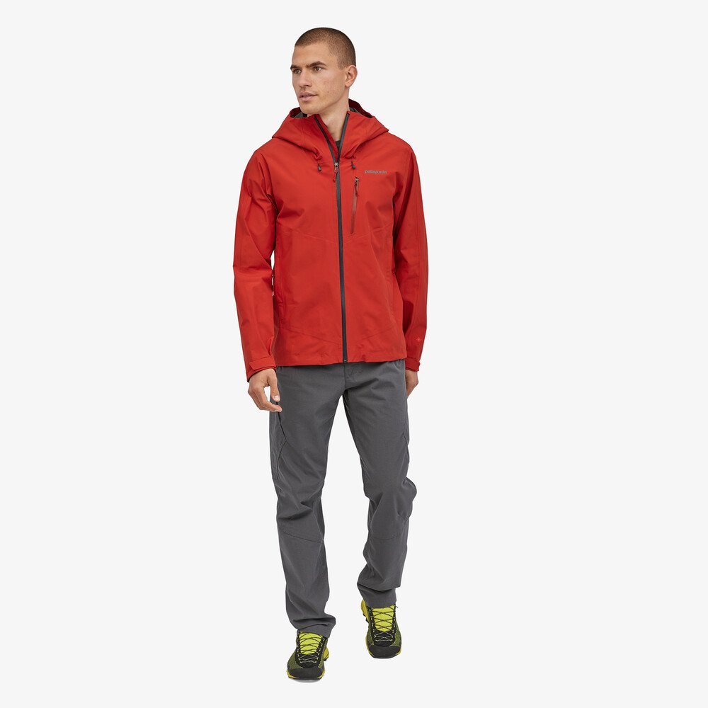 Patagonia Men's Calcite Jacket  leggera resistente comprimibile giacca in GORE-TEX Rosso Hot Ember