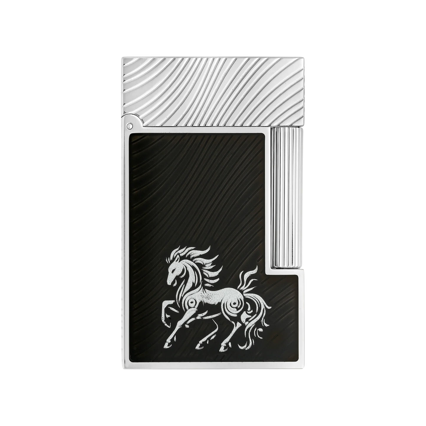 S.T. DUPONT Ligne 2 Horse Mane Guilloche Black/PAL Lighter/Briquet C16088CL