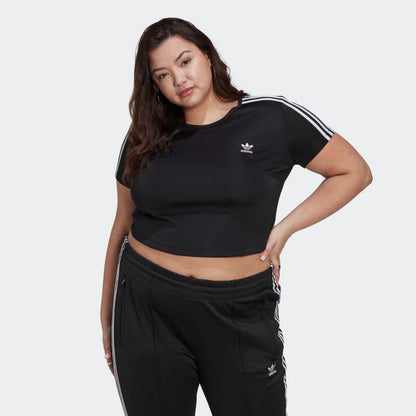 Women's adidas Adicolor Classics Crop 3-Stripes Tee (Plus Size)